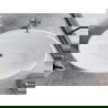 Mexen Nike laisvai stovinti vonia 175 x 100 cm, balta/juoda, gun gray šlifuotas persipylimas - 54071751075-66