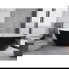 Mexen Nike laisvai pastatoma vonia 175 x 100 cm, balta/juoda, nikelio šepetys - 54071751075-97