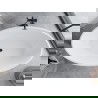 Mexen Nike laisvai pastatoma vonia 175 x 100 cm, balta/juoda, juodas perteklius - 54071751075-70