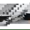 Mexen Nike laisvai pastatoma vonia 175 x 100 cm, balta/juoda, juodas perteklius - 54071751075-70