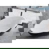 Mexen Nike laisvai pastatoma vonia 175 x 100 cm, balta/juoda, nikelio šepetys - 54071751075-97