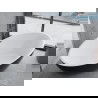 Mexen Nike laisvai stovinti vonia 175 x 100 cm, balta/juoda, persipylimas gun metal - 54071751075-95