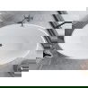 Mexen Nike laisvai stovinti vonia 175 x 100 cm, balta/juoda, persipylimas gun metal - 54071751075-95
