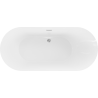Mexen Roxy laisvai pastatoma vonia 180 x 85 cm, balta, perteklius chromas - 51201808500-01