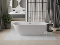 Mexen Roxy laisva vonia 180 x 85 cm, balta, chromo perteklius - 51201808500-01