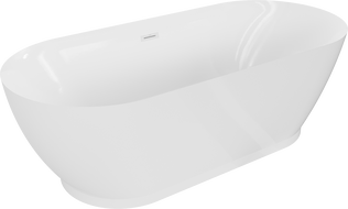 Mexen Roxy laisvai pastatoma vonia, 180 x 85 cm, balta, balta išleidimo anga - 51201808500-20