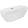 Mexen Roxy vonia laisva 180 x 85 cm, balta, aukso perpildymas - 51201808500-50
