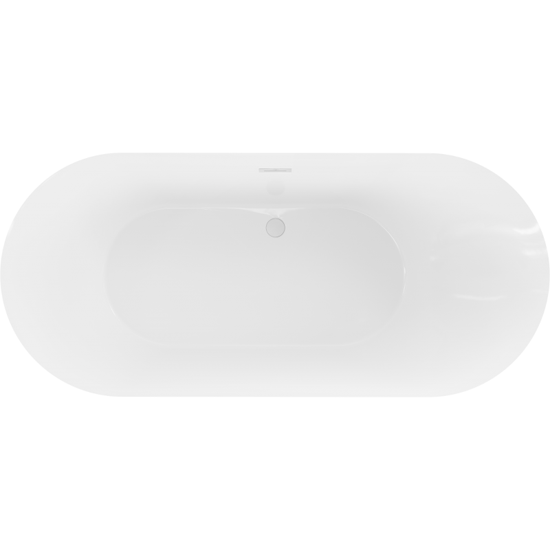 Mexen Roxy laisvai stovinti vonia 180 x 85 cm, balta/juoda, balta perpylimo anga - 51201808575-20