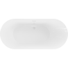 Mexen Roxy laisvai stovinti vonia 180 x 85 cm, balta/juoda, balta perpylimo anga - 51201808575-20