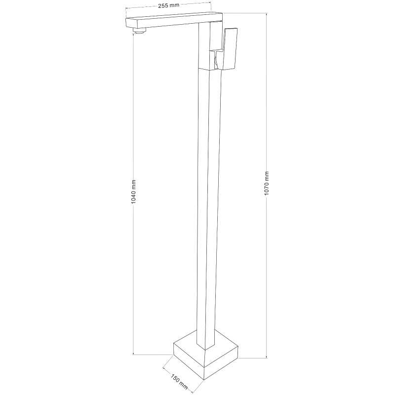 Mexen Urano pastatomas praustuvo maišytuvas, chromas - 75234-00