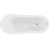 Mexen Alta laisvai stovinti vonia 170 x 75 cm, balta, chromuotas persipylimas - 52141707500-01