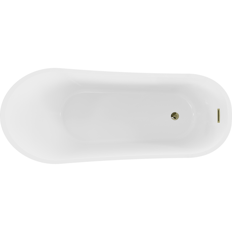 Mexen Alta laisvai pastatoma vonia 170 x 75 cm, balta, auksinis persipylimas - 52141707500-50