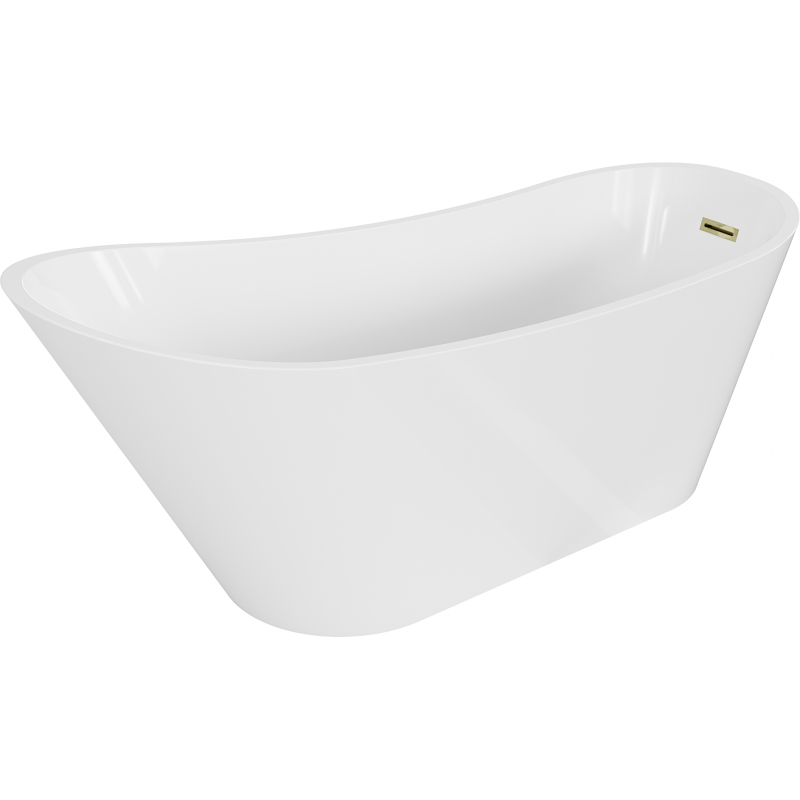Mexen Alta laisvai pastatoma vonia 170 x 75 cm, balta, auksinis perpildymas - 52141707500-50