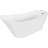 Mexen Alta laisvai pastatoma vonia 170 x 75 cm, balta, auksinis perpildymas - 52141707500-50