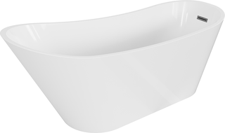 Mexen Alta laisvai stovinti vonia 170 x 75 cm, balta, gun gray šlifuotas perteklius - 52141707500-66