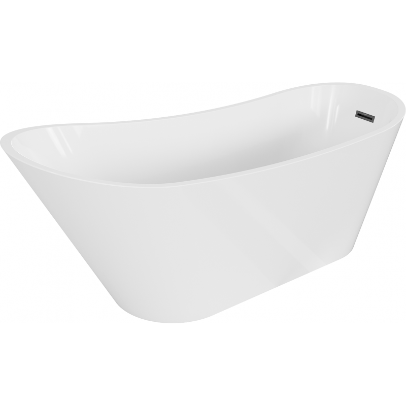 Mexen Alta laisvai stovinti vonia 170 x 75 cm, balta, juodas persipylimas - 52141707500-70
