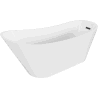Mexen Alta laisvai stovinti vonia 170 x 75 cm, balta, juodas persipylimas - 52141707500-70