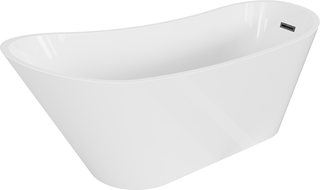 Mexen Alta laisvai stovinti vonia 170 x 75 cm, balta, juodas persipylimas - 52141707500-70