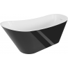 Mexen Alta freestanding vonia 170 x 75 cm, balta/juoda, balta pertrauka - 52141707575-20