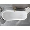 Mexen Alta laisvojo stovėjimo vonia 170 x 75 cm, balta/juoda, auksinis perpildymas - 52141707575-50
