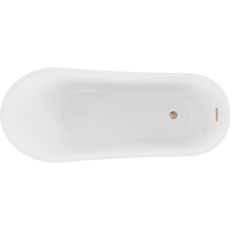 Mexen Alta laisvai pastatoma vonia 170 x 75 cm, balta/juoda, matinis vario perpylimas - 52141707575-65