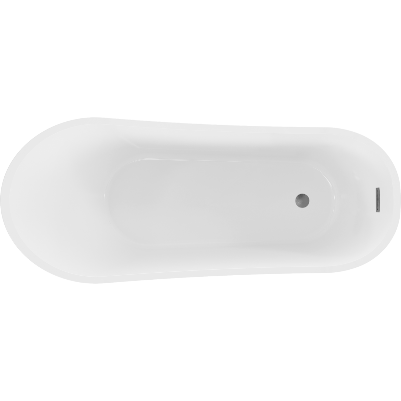 Mexen Alta laisvai pastatoma vonia 170 x 75 cm, balta/juoda, pilkas perteklius šepečiu - 52141707575-66
