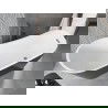 Mexen Alta laisvai pastatoma vonia 170 x 75 cm, balta/juoda, perdanga gun metal - 52141707575-95