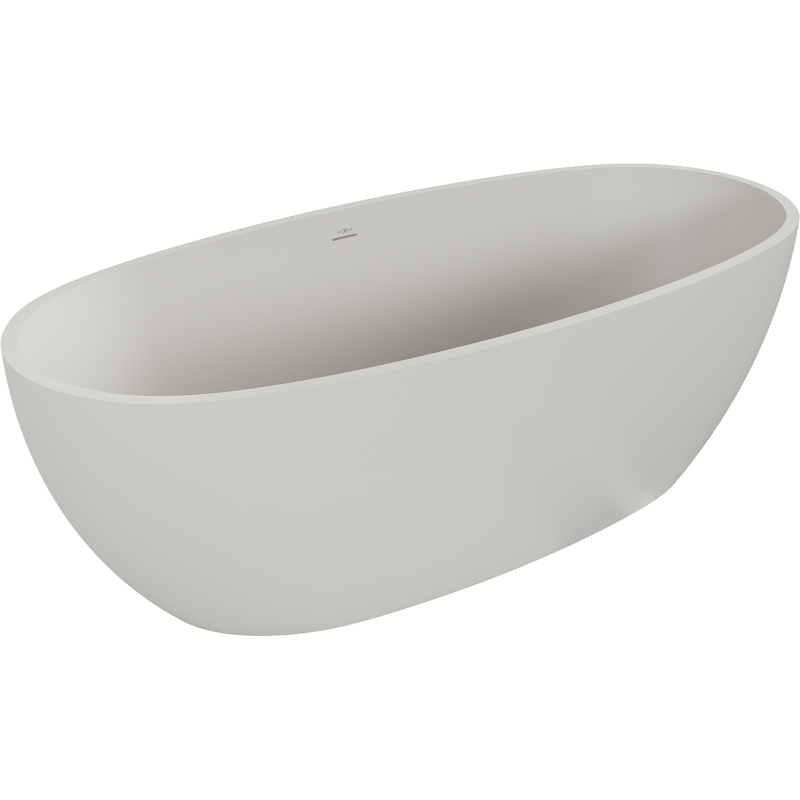 Mexen Torino laisvai pastatoma vonia iš konglomerato 155 x 78 cm, betoninė matinė - 57271557861