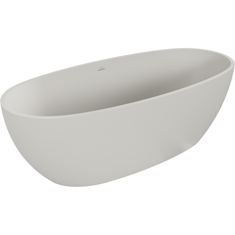 Mexen Torino laisvai pastatoma vonia iš konglomerato 175 x 78 cm, betono matinė - 57271757861