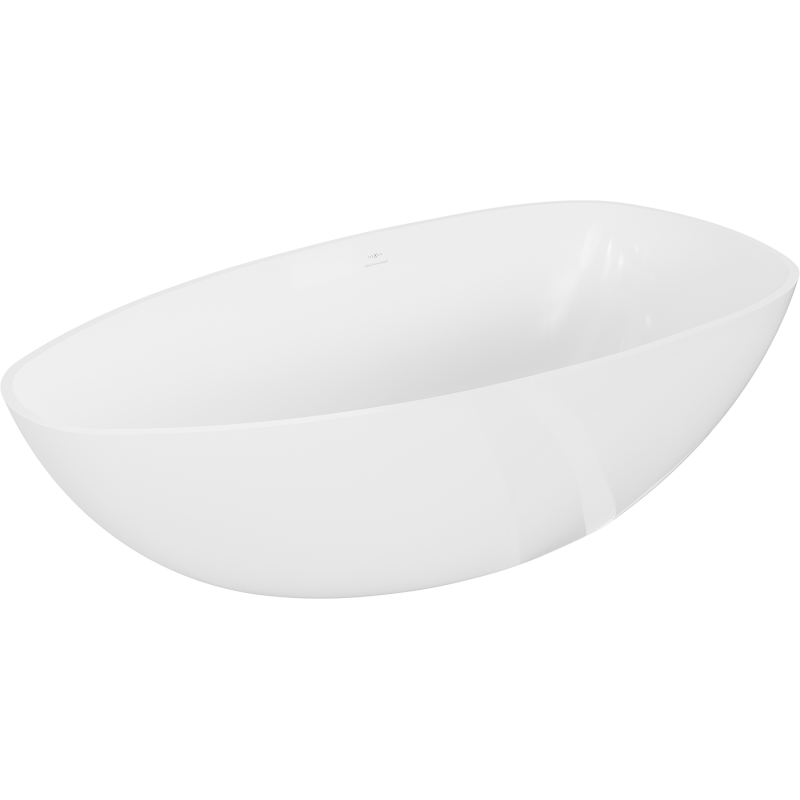 Mexen Imola laisvai pastatoma vonia iš konglomerato 160 x 81 cm, balta blizgi - 57281608010