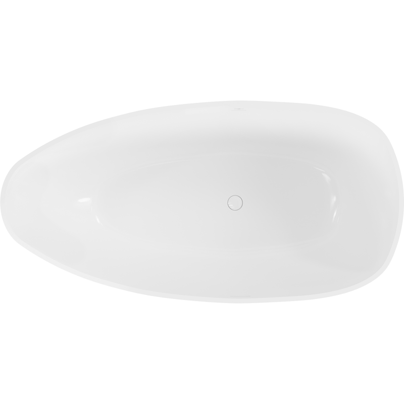 Mexen Imola laisvai stovinti vonia iš konglomerato 170 x 88 cm, balto blizgesio - 57281708510