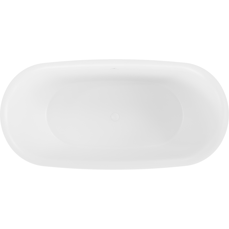 Mexen Siena laisvai pastatoma vonia iš konglomerato 170 x 80 cm, balta matinė - 57291708000