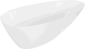 Mexen Milano laisvai stovinti vonia iš konglomerato 150 x 82 cm, balta blizgi - 57301508510