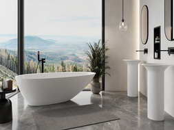 Mexen Milano laisvai stovinti vonia iš konglomerato 150 x 82 cm, balta blizgi - 57301508510