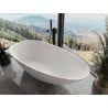 Mexen Milano laisvai pastatoma vonia iš konglomerato 170 x 86 cm, balta matinė - 57301708500
