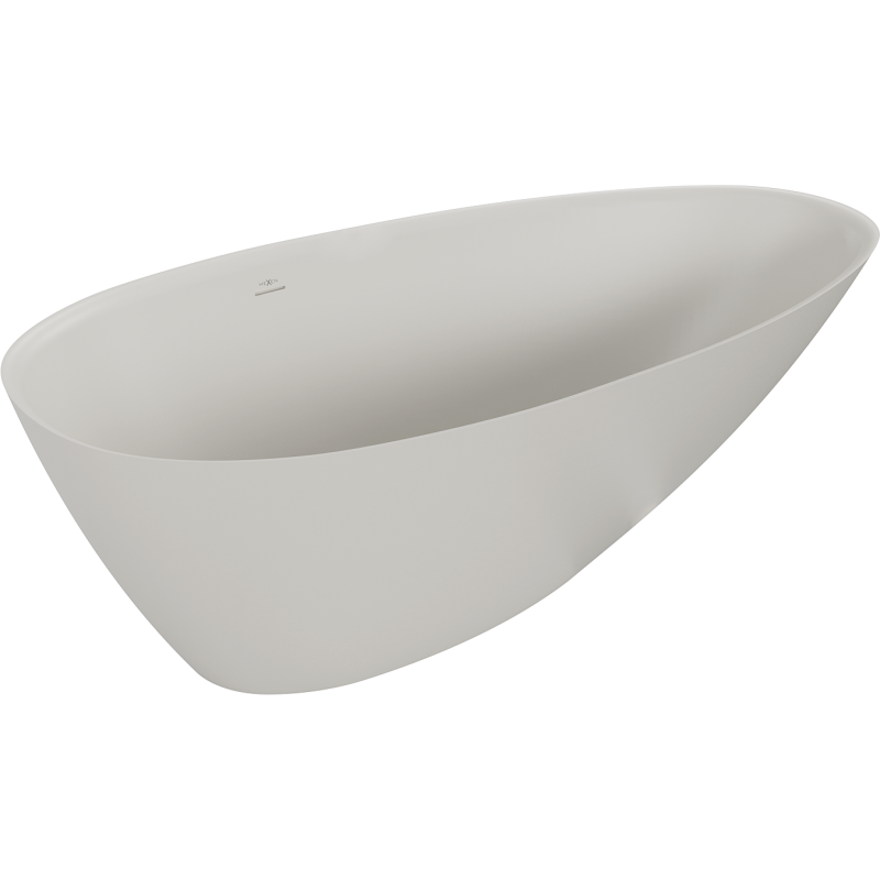 Mexen Milano laisvai stovinti vonia iš konglomerato 170 x 86 cm, matinė betono spalva - 57301708561