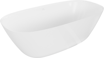 Mexen Como laisvai stovinti vonia iš konglomerato 170 x 82 cm, balta blizgi - 57311708210