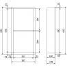 Mexen X-Wall-K nišinė lentyna iš konglomerato 62,2 x 30,7 cm, balta - 1900623010