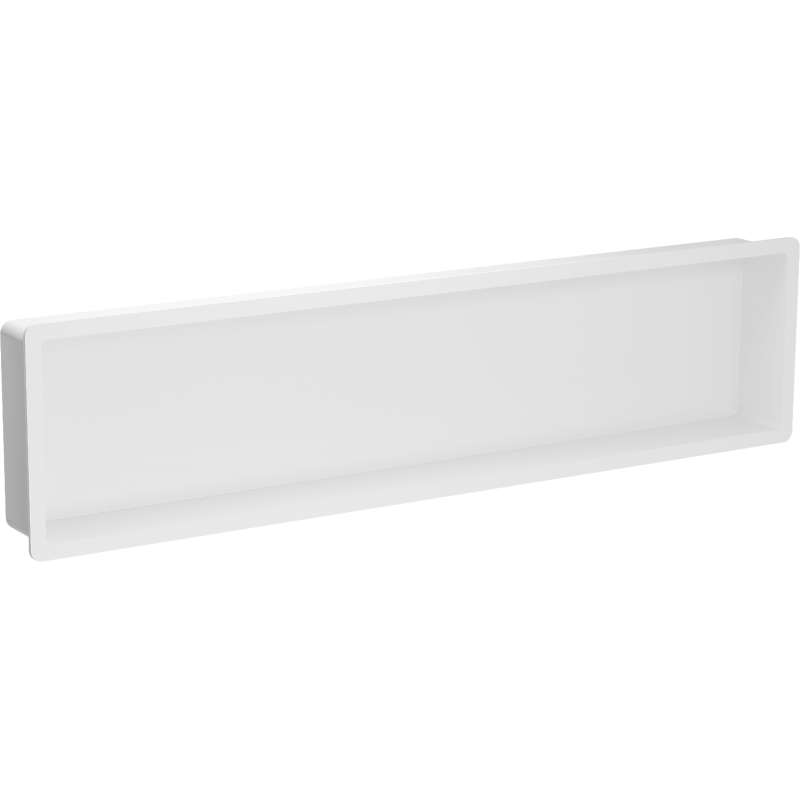Mexen X-Wall-K nišinė lentyna iš konglomerato 122,7 x 30,7 cm, balta - 1900123010