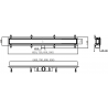 Mexen Flat ABS linijinis stovėjimas 2-in-1 70 cm, inox- 1069070