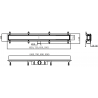 Mexen Flat Abs Flat ABS linijinis nutekėjimas 2in1 90 cm, juodas - 1769090