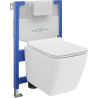 Mexen potinklinis WC komplektas Fenix XS-F su Vega WC ir lėtai nusileidžiantis dangtis, blizgus baltas - 68030654000