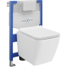Mexen Vega potinkinis WC rinkinys Fenix XS-F su WC dubeniu ir lėtai užsidarančiu dangčiu, baltas blizgesys - 68030654000
