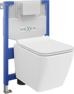 Mexen Vega potinkinis WC rinkinys Fenix XS-F su WC dubeniu ir lėtai užsidarančiu dangčiu, baltas blizgesys - 68030654000