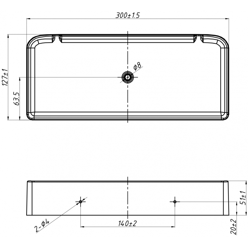Mexen X-Wall-S sieninė lentyna SMC 30 x 12,7 cm, balta - 1901301305
