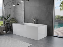 Mexen Vigo laisvai pastatoma vonia 178,5 x 80 cm, balta, persipylimas šlifuotas nikelis - 51251788000-97