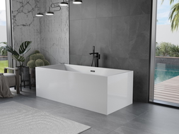 Mexen Vigo laisva vonia 178,5 x 80 cm, balta, juodos perla - 51251788000-70