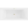 Mexen Vigo laisvai pastatoma vonia 178,5 x 80 cm, balta/juoda, auksinis šepetys - 51251788075-55