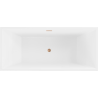 Mexen Vigo laisvai stovinti vonia 178,5 x 80 cm, balta/juoda, šlifuotas vario perpylimas - 51251788075-65