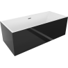 Mexen Vigo laisvai pastatoma vonia 178,5 x 80 cm, balta/juoda, per mažą gun metal - 51251788075-95